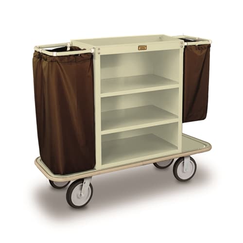 Chariot d’entretien ménager en acier Forbes®, beige